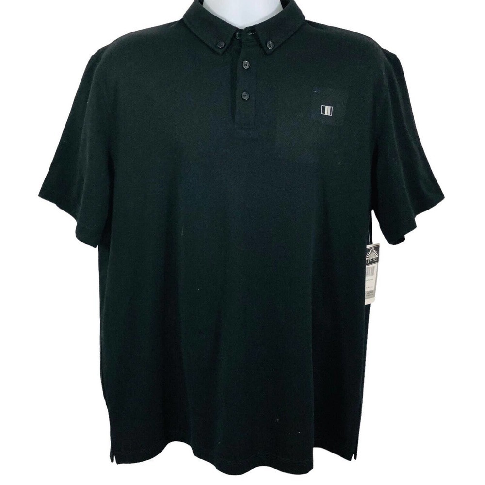 NWT Jack's Surfboards Athletic Men's Size XL Black Polo Golf Shirt UPF 50
